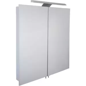 Image of Croydex Sudbury Double Door Illuminated Aluminium Bathroom Cabinet