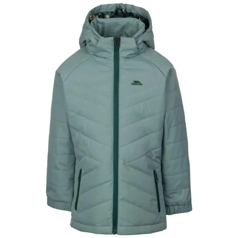 Image of Trespass Andee Quilted Casual Jacket in Teal Size: 11-12 Years Teal Unisex 11-12 Years