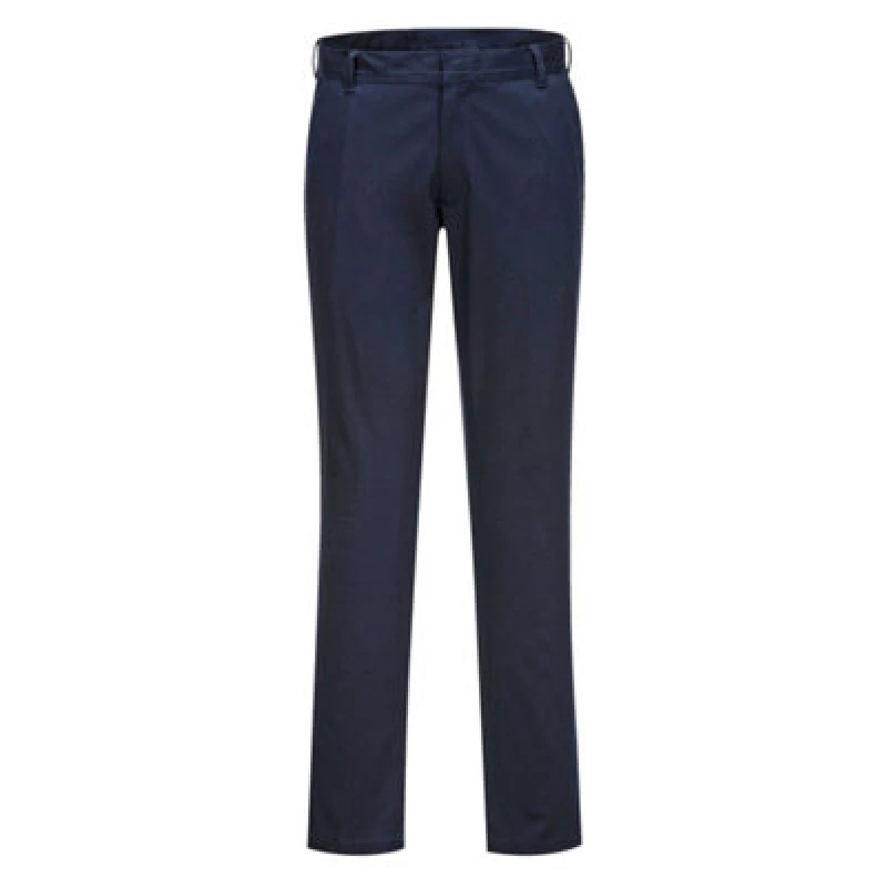 Image of Portwest WX2 Womens Stretch Slim Chino Trousers S235DNR38 Colour: Dark Navy
