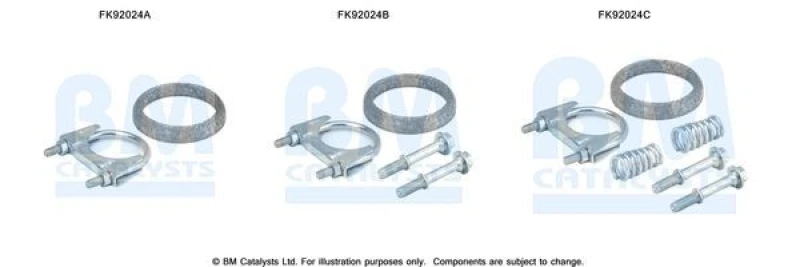 Image of BM CATALYSTS Mounting Kit, catalytic converter BM CATALYSTS FK92024