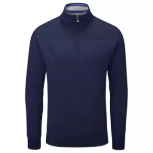 image of Oscar Jacobson Lined Sweater - Blue