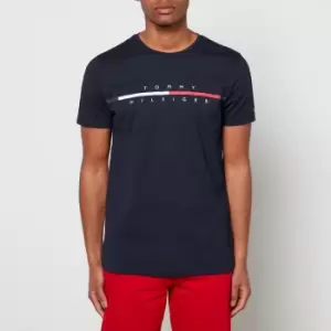 image of Tommy Hilfiger Mens Split Logo T-Shirt - Desert Sky - M