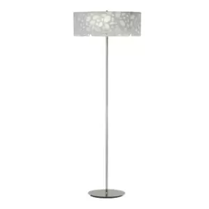 image of Lupin Floor Lamp 4 Light E27, Gloss White/White Acrylic/Polished Chrome, CFL Lamps INCLUDED