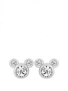 Image of Disney Mickey Mouse Sterling Silver Crystal Stud Earrings