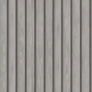 Image of Holden Decor Wood Slat Grey Wallpaper - 10.05m x 53cm