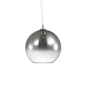 image of Discovery Fade 1 Light Small Globe Ceiling Pendant Chrome, E27