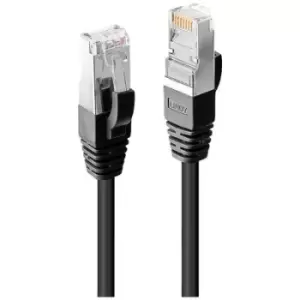 Image of LINDY 45601 RJ45 Network cable, patch cable CAT 6 SF/UTP 0.50 m Black