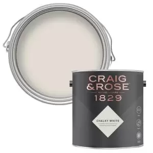 Image of Craig & Rose 1829 Chalky White Eggshell Wall Paint, 750Ml