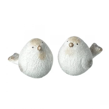 image of Small White Bird Decorations (Set of 2)