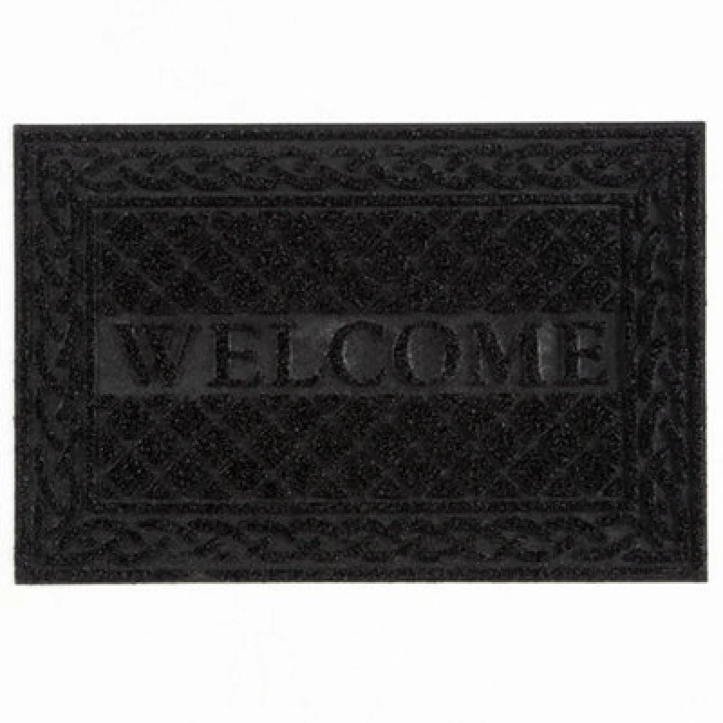 Image of Arthouse Romiley Welcome Rubber Crumb Scrapper 40X60Cm Black Doormat
