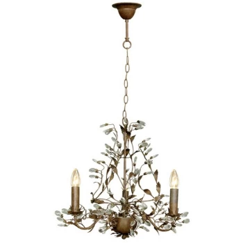 image of Linea Verdace Lighting - Linea Verdace Michelan 3 Light Multi Arm Chandeliers Rust