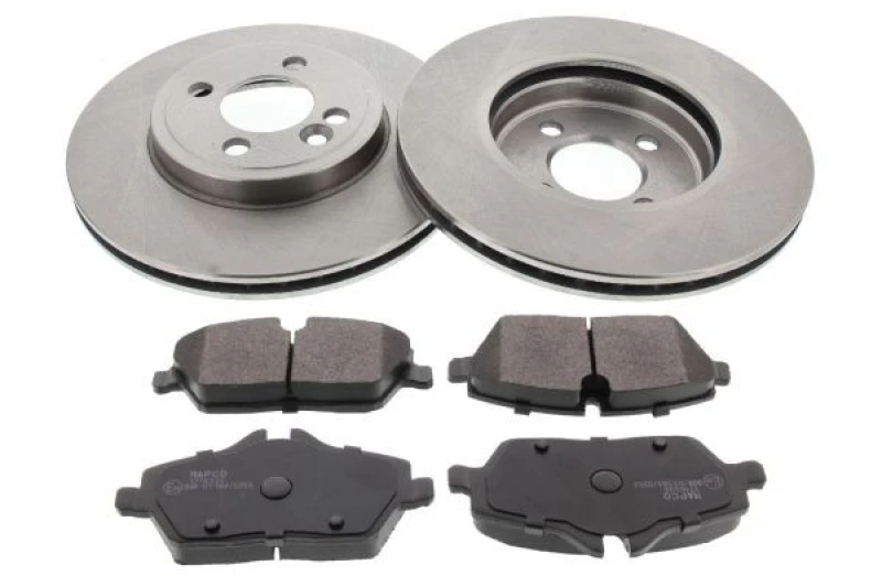Image of MAPCO 47894 Brake disc and pads set Front Axle, Brake Disc Type: Vented, prepared for wear warning indicator Brake Set,disc brakes (3405)