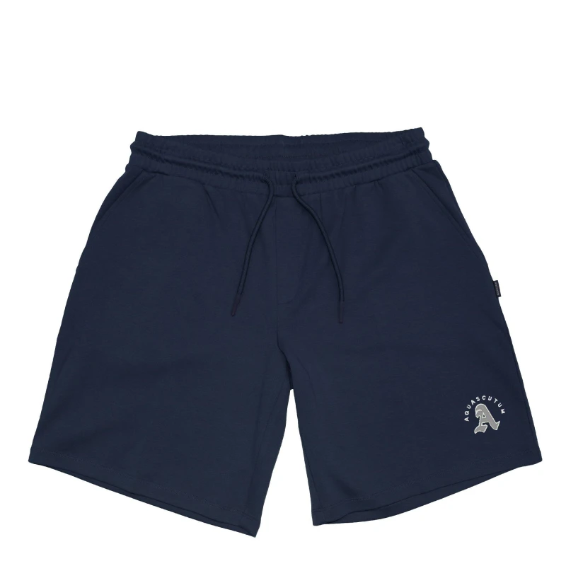 Image of Aquascutum Mens Fleece Jogger Shorts Navy male Small