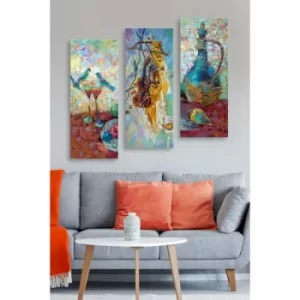 Image of MDF0027 Multicolor Decorative MDF Painting (3 Pieces)