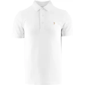 image of Farah White Blanes Polo Shirt