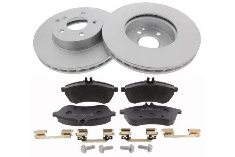 Image of MAPCO 47820HPS Brake disc and pads set with accessories, Front Axle, Brake Disc Type: Vented, incl. wear warning contact, with brake caliper screws B