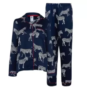 Image of Chelsea Peers Satin Pyjama Set - Blue
