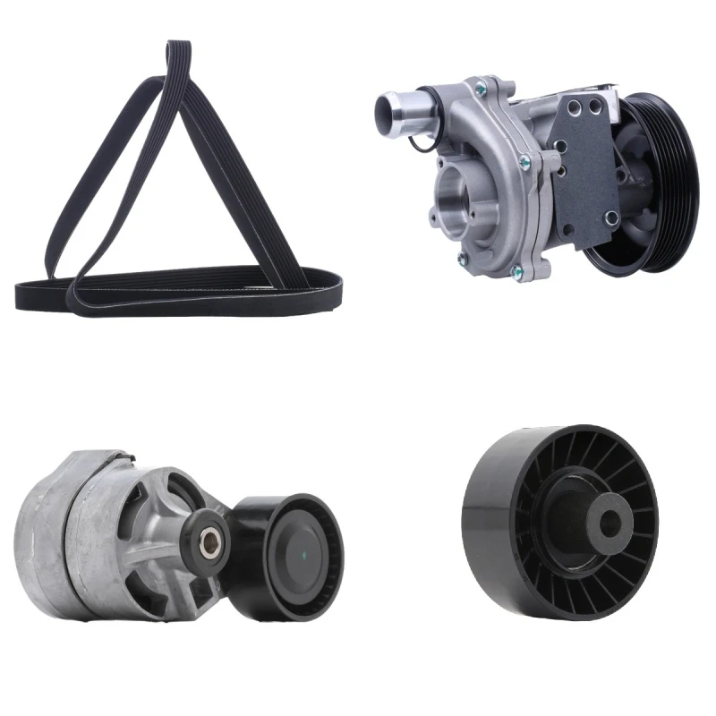 Image of RIDEX 4172P0077 Water Pump + V-Ribbed Belt Kit with water pump, Check alternator freewheel clutch & replace if necessary Water Pump + V-Ribbed Belt K