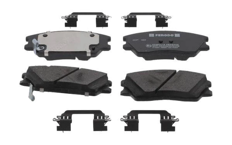 Image of FERODO FDB5418 Brake pad set PREMIER with acoustic wear warning, with accessories Brake Pad Set,disc brake (402)