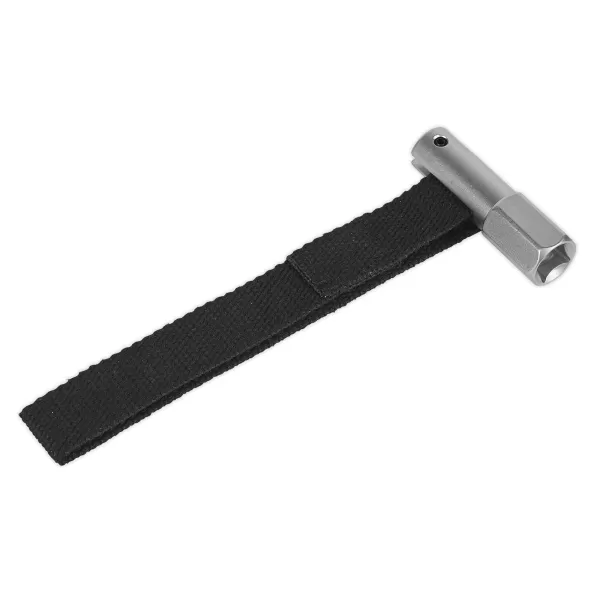 Image of Genuine SEALEY AK640 Oil Filter Strap Wrench 120mm Capacity 1/2Sq Drive