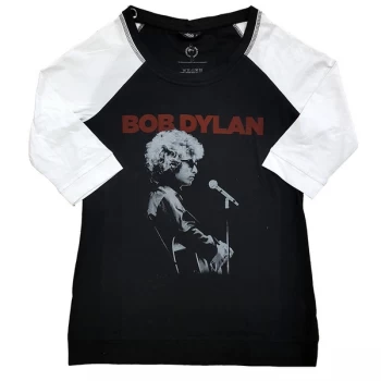 image of Bob Dylan - Sound Check Ladies X-Small T-Shirt - Black,White