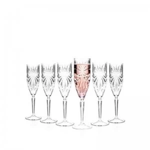 image of RCR Set of 6 Champagne Oasis Flutes