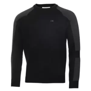 Image of Calvin Klein VELETO CREW SWEATER - BLACK - XXL