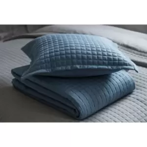 Image of Belledorm Crompton Filled Cushion (One Size) (Cobalt)