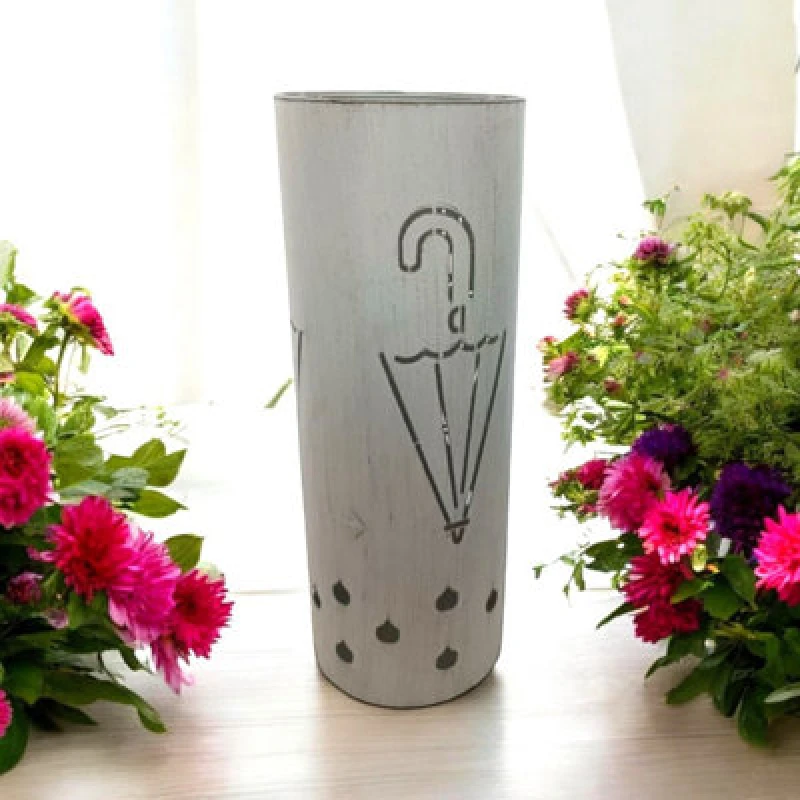 Image of 49Cm Cream Metal Umbrella Stand