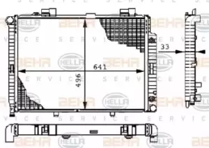 Image of x1 Behr Heat Exchanger 8MK376710-234 with Screw Replaces 8MK 376 710-231