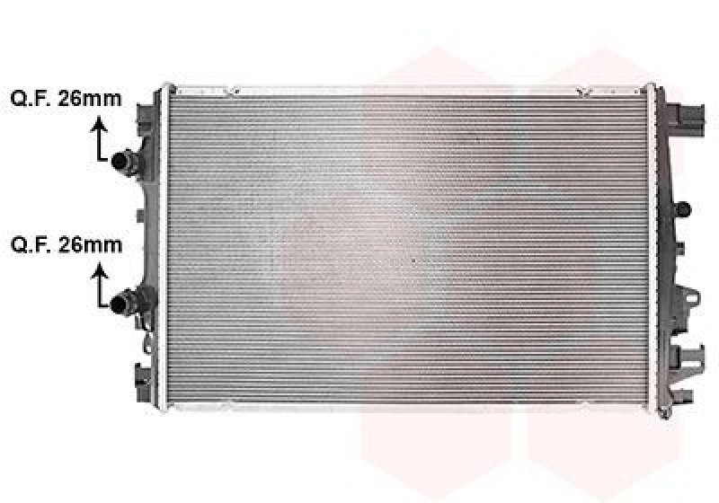 Image of VAN WEZEL Engine radiator VAN WEZEL 17012718
