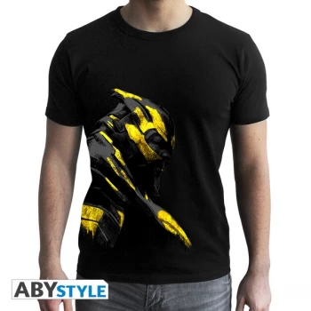 Image of Marvel - Gold Thanos Mens Large T-Shirt - Black