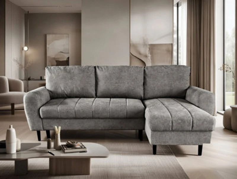 Image of DS Living Sienna 3 Seater Left Hand Facing Storage Sofa Bed In Grey, Silver Or Beige