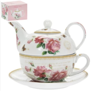 image of Redoute Rose Tea For One By Lesser & Pavey