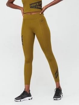 image of Nike Pro Training Trompe Legging - Olive