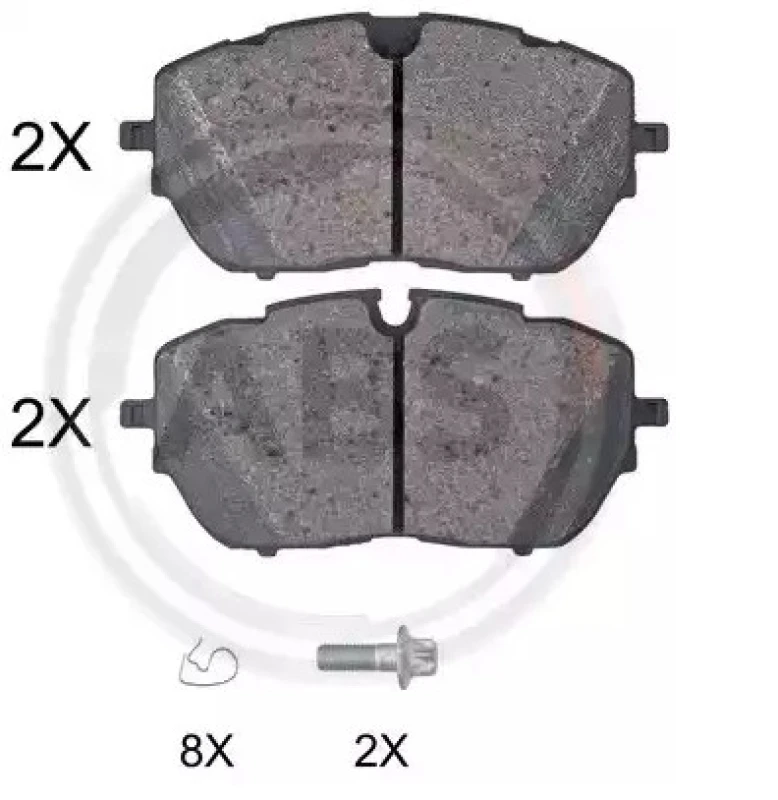 Image of A.B.S. 35102 Brake pad set prepared for wear warning indicator Brake Pad Set,disc brake (402)