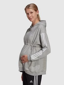 Image of adidas Maternity Hoodie - Medium Grey Heather, Size L, Women