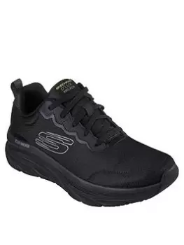 Image of Skechers D'lux Walker Relaxed Fit Memory Foam Mesh Trainer, Black, Size 6, Men