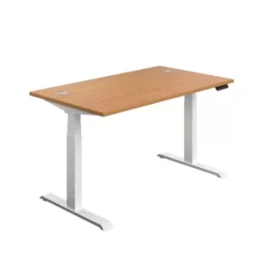 image of Economy Sit Stand Desk 1200 X 800 Nova Oak-White