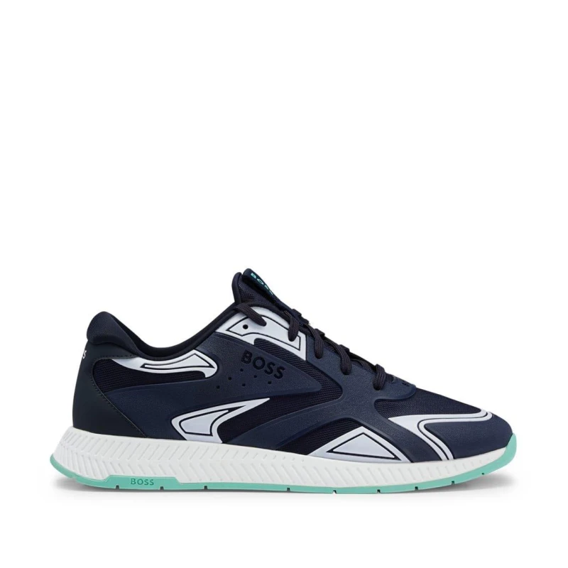 Image of Boss Titanium Running Trainers Low Trainers UK 5 Blue 01741218250