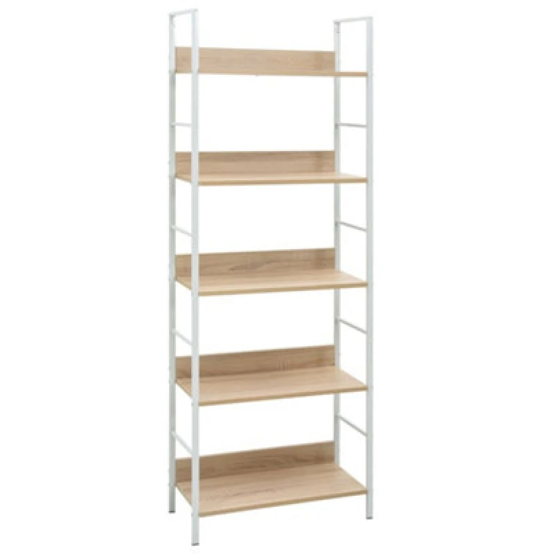 Image of VIDAXL Vidaxl - 5-Layer Book Shelf Oak 60x27.6x158.5cm Engineered Wood 8719883890654