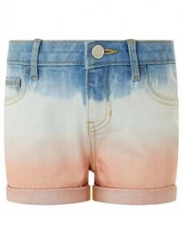 Image of Monsoon Girls Darlene Denim Tie Dye Short - Blue, Size Age: 9 Years, Women