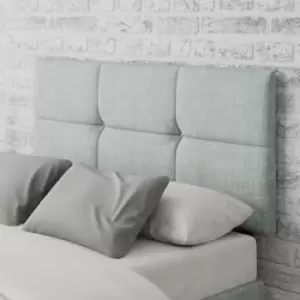 Image of Caine Pure Pastel Cotton Headboard Duck Egg (Blue)