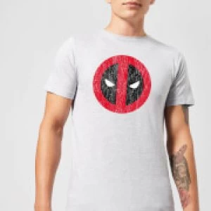 image of Marvel Deadpool Cracked Logo T-Shirt - Grey - 3XL