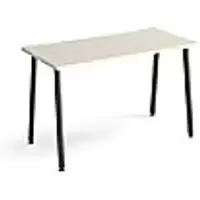 Image of Rectangular A-frame Desk White Wood/Metal A-Frame Legs Charcoal Sparta 1200 x 600 x 730mm