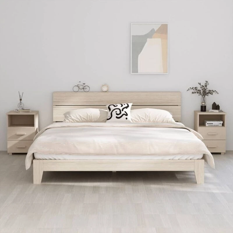 Image of VIDAXL Bedside Cabinets hamar 2 pcs Honey Brown 40x35x62cm Solid Wood Vidaxl 8720286817629