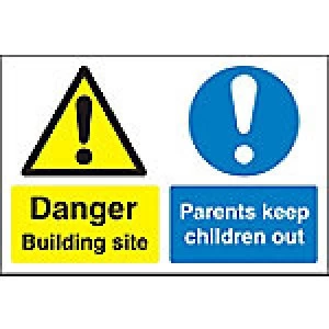 Image of Site Sign Building Site Fluted Board 45 x 60 cm