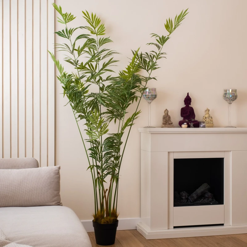 Image of Scottish Everlastings Ltd 180cm Real Touch Cycad Palm in Green Green Unisex
