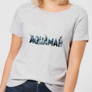 image of Aquaman Chest Logo Womens T-Shirt - Grey - 3XL