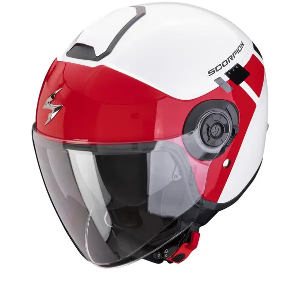 Image of Scorpion Exo-City II Mall White-Red Jet Helmet M